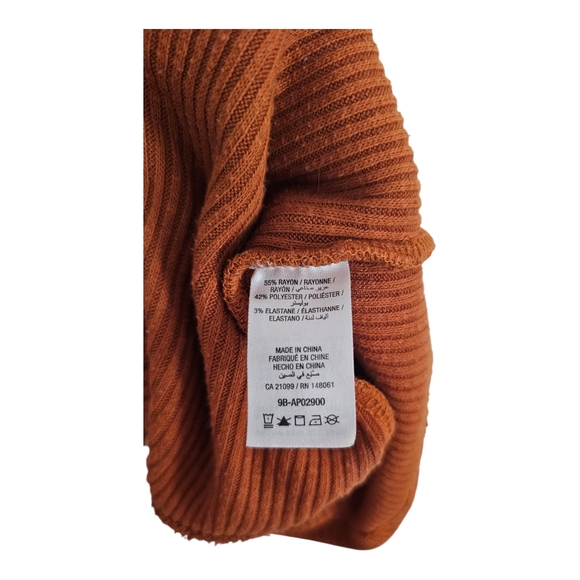 Ardene Burnt Orange Ribbed Tube Top - Picture 4 of 5